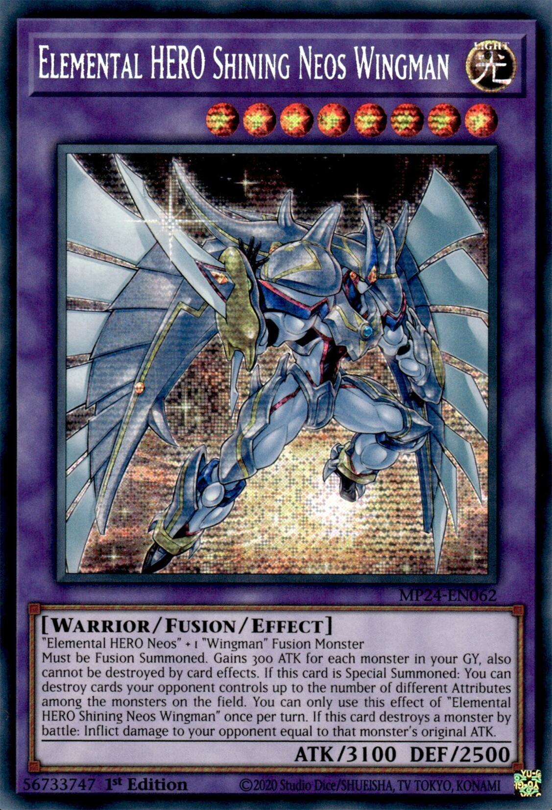 Elemental HERO Shining Neos Wingman [MP24-EN062] Prismatic Secret Rare | GnG Games