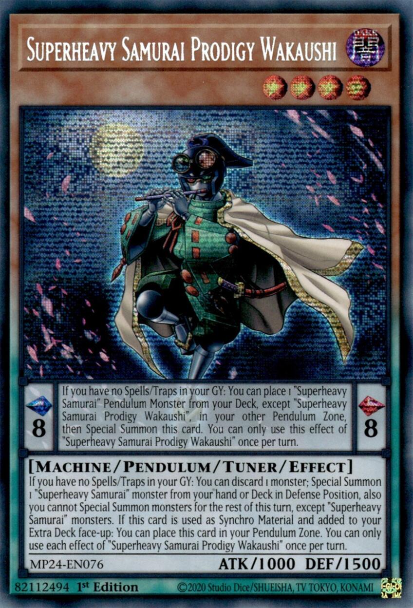 Superheavy Samurai Prodigy Wakaushi [MP24-EN075] Prismatic Secret Rare | GnG Games