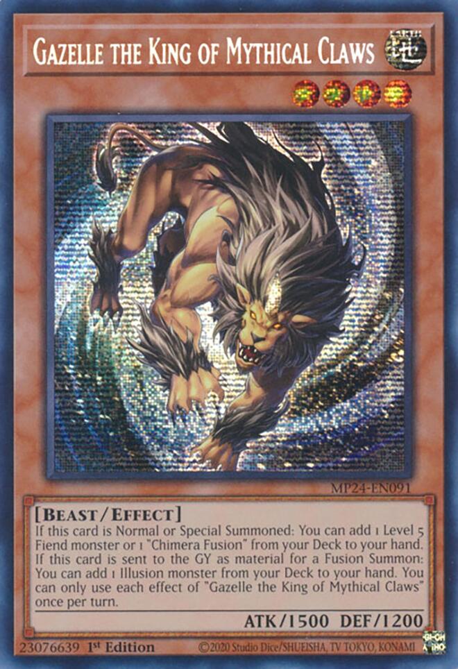 Gazelle the King of Mythical Claws [MP24-EN091] Prismatic Secret Rare | GnG Games