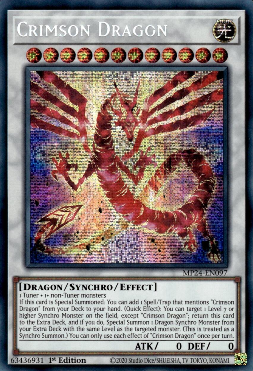 Crimson Dragon (card) [MP24-EN097] Prismatic Secret Rare | GnG Games