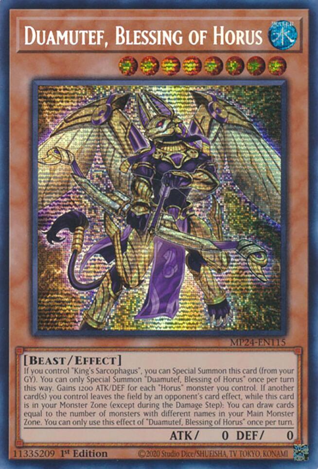 Duamutef, Blessing of Horus [MP24-EN115] Prismatic Secret Rare | GnG Games