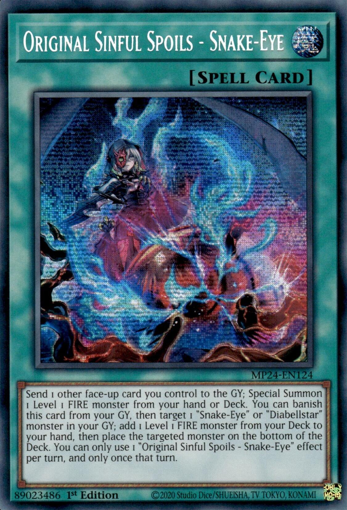 Original Sinful Spoils - Snake-Eye [MP24-EN124] Prismatic Secret Rare | GnG Games