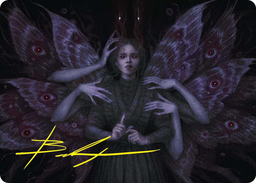 Demonic Counsel Art Card (7/54) (Gold-Stamped Signature) [Duskmourn: House of Horror Art Series] | GnG Games