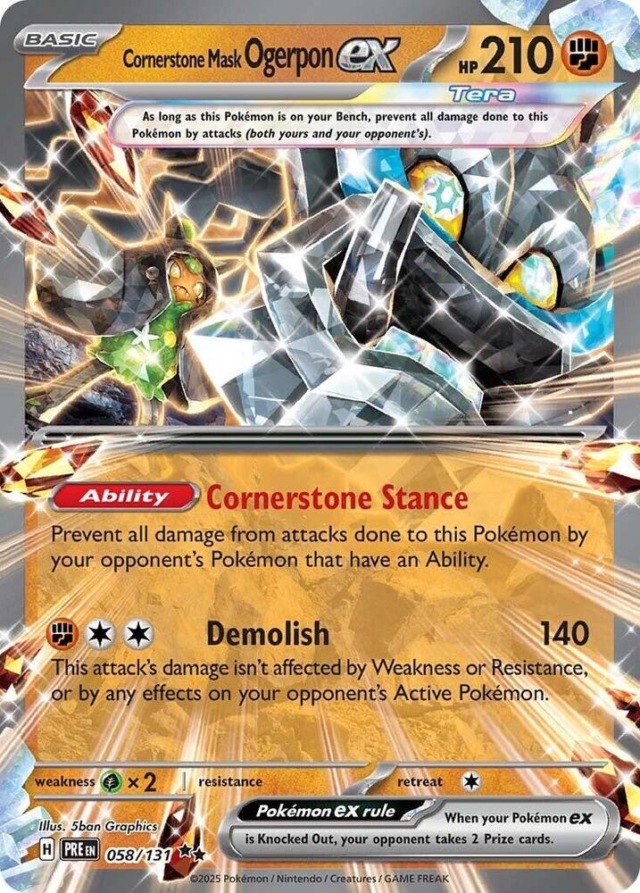 Cornerstone Mask Ogerpon ex (058/131) [Scarlet & Violet: Prismatic Evolutions] | GnG Games