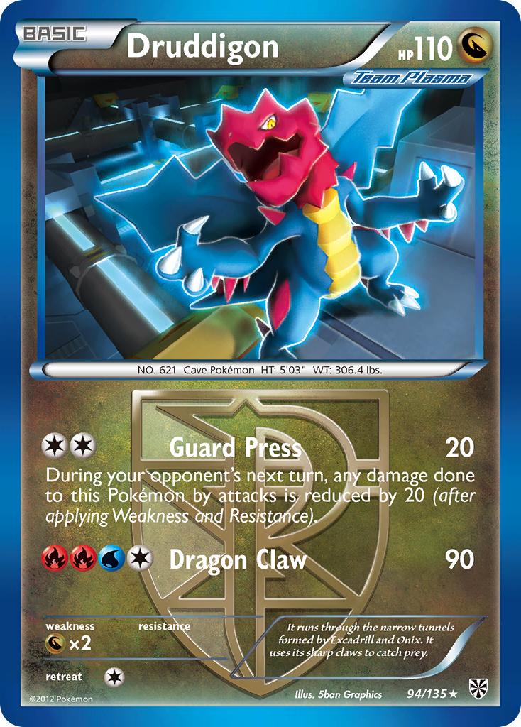 Druddigon (94/135) [Black & White: Plasma Storm] | GnG Games