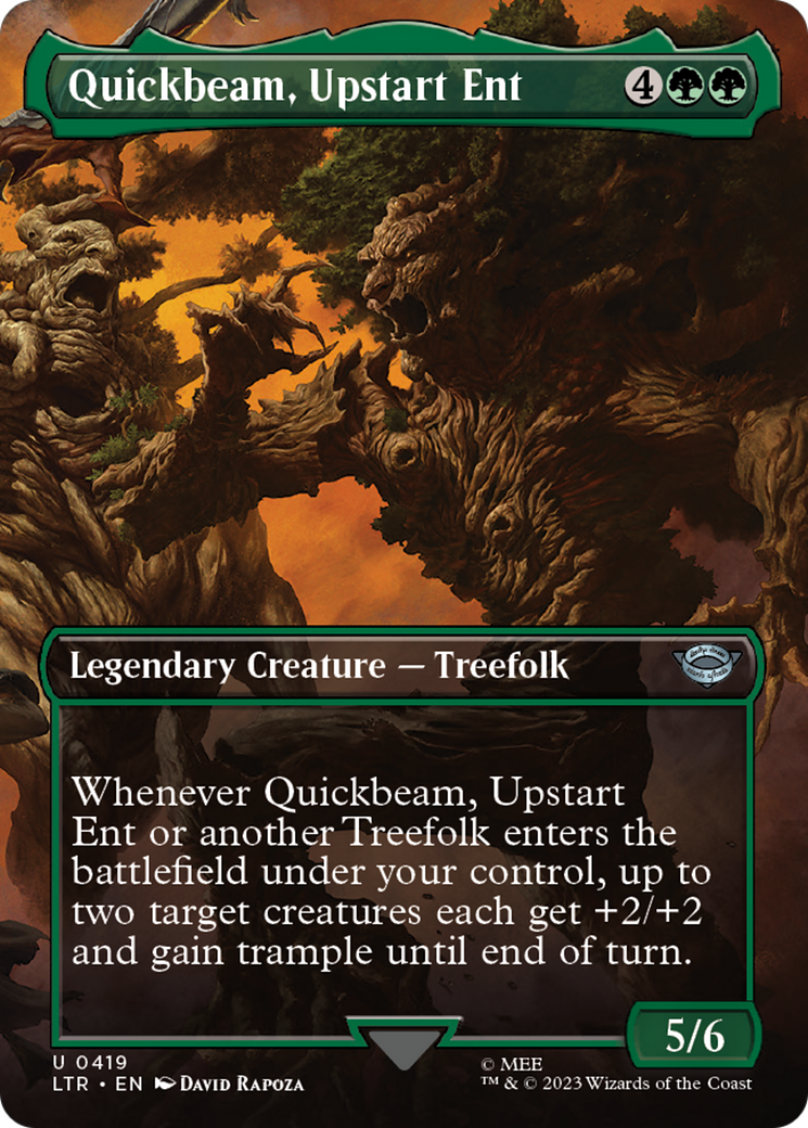 Quickbeam, Upstart Ent (Borderless Alternate Art) [The Lord of the Rings: Tales of Middle-Earth] | GnG Games