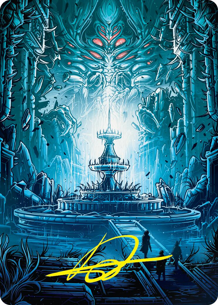 Island Art Card (Gold-Stamped Signature) [Duskmourn: House of Horror Art Series] | GnG Games