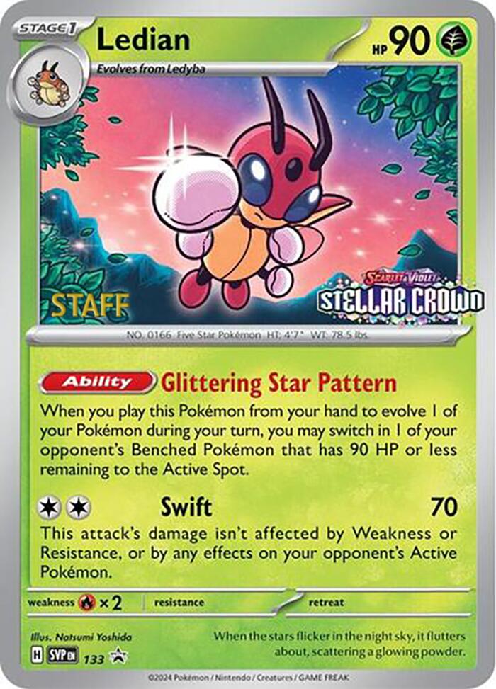 Ledian (133) (Staff Promo) [Scarlet & Violet: Black Star Promos] | GnG Games