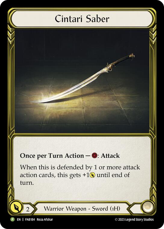 Cintari Saber [FAB184] (Promo)  Cold Foil | GnG Games