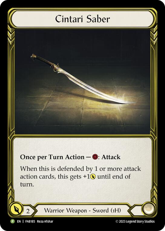 Cintari Saber [FAB185] (Promo)  Cold Foil | GnG Games