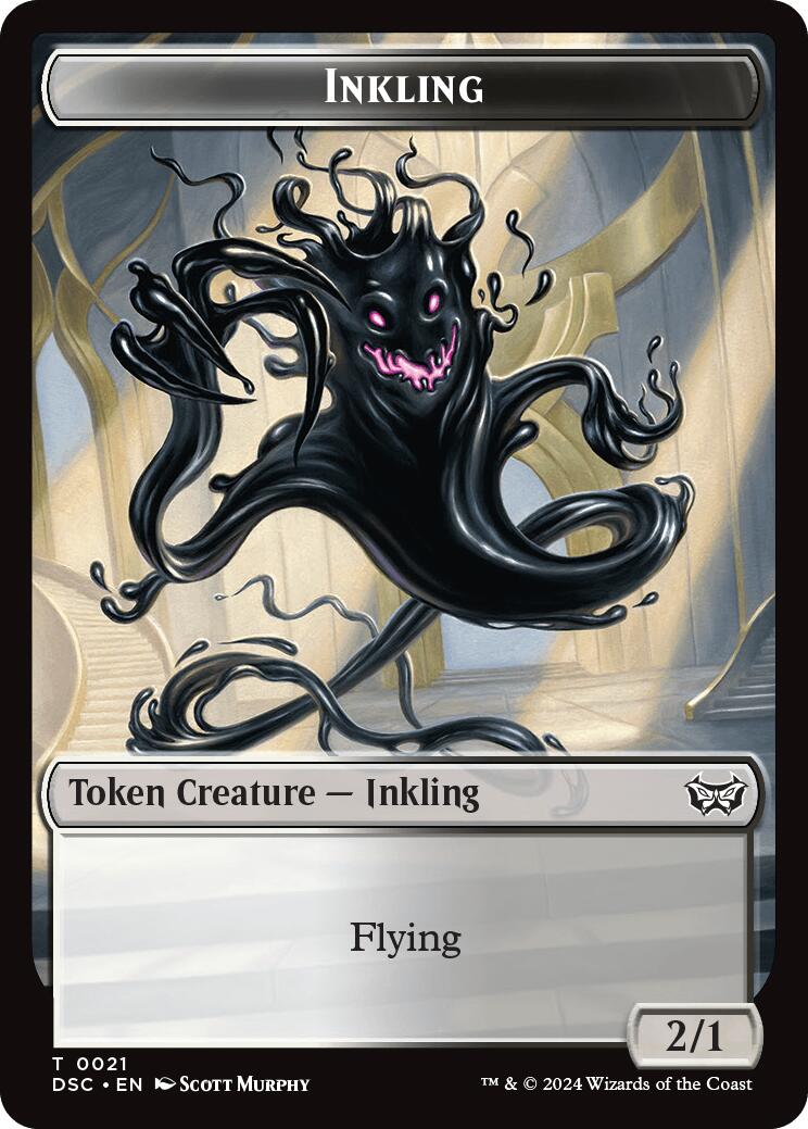 Inkling // Scarecrow Double-Sided Token [Duskmourn: House of Horror Commander Tokens] | GnG Games