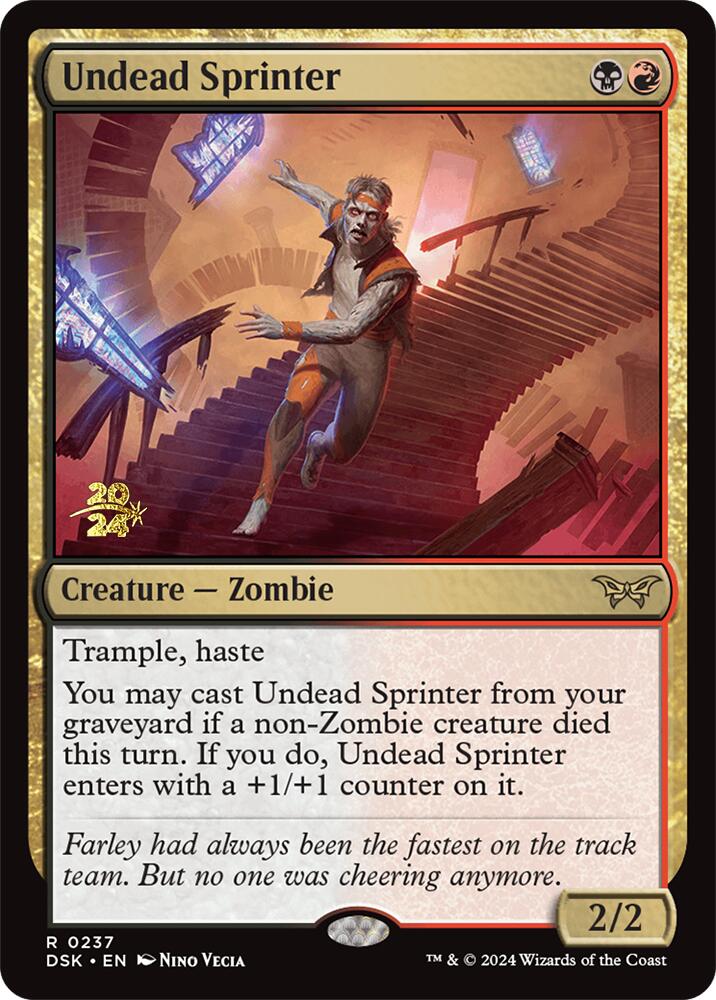 Undead Sprinter [Duskmourn: House of Horror Prerelease Promos] | GnG Games