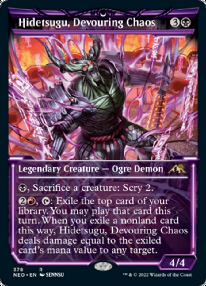 Hidetsugu, Devouring Chaos (Showcase Soft Glow) [Kamigawa: Neon Dynasty] | GnG Games