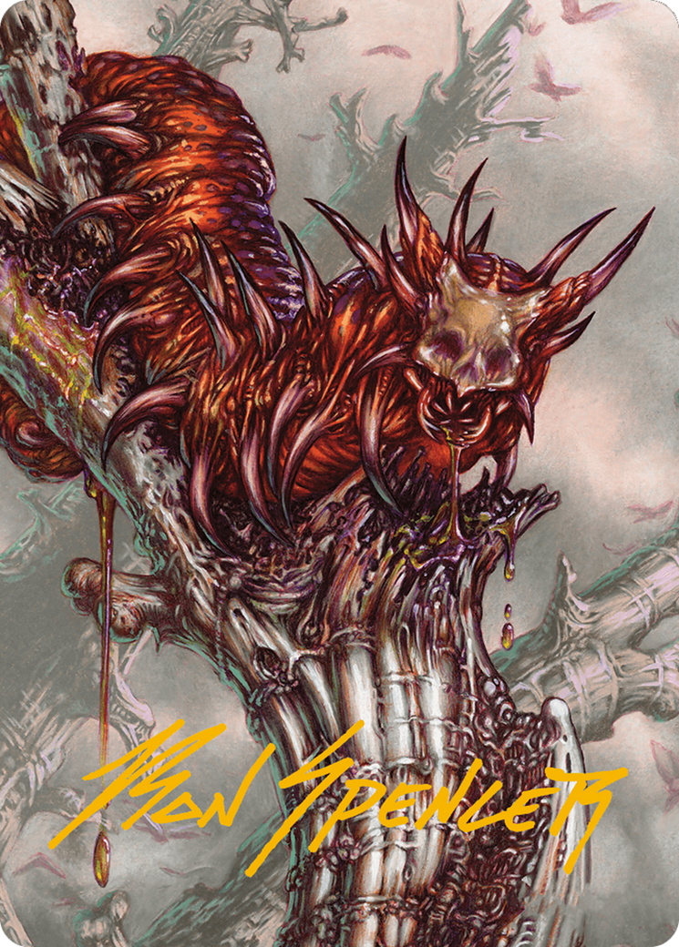 Grist, Voracious Larva Art Card (Gold-Stamped Signature) [Modern Horizons 3 Art Series] | GnG Games