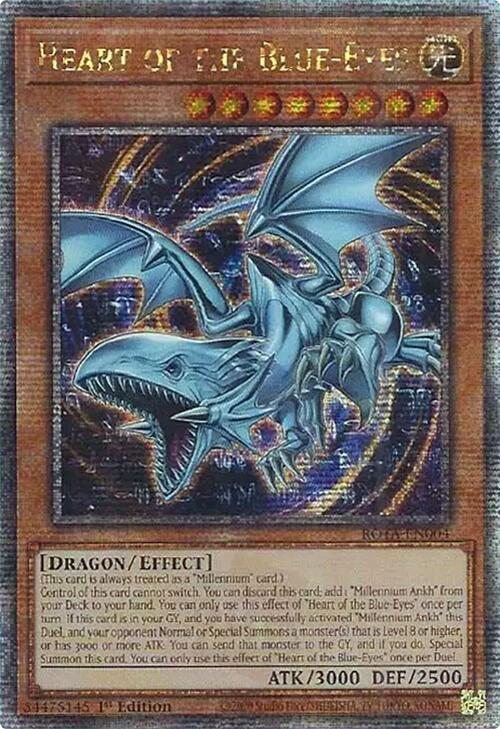 Heart of the Blue-Eyes (Quarter Century Secret Rare) [ROTA-EN004] Quarter Century Secret Rare | GnG Games