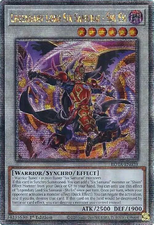 Legendary Lord Six Samurai - Shi En (Quarter Century Secret Rare) [ROTA-EN039] Quarter Century Secret Rare | GnG Games