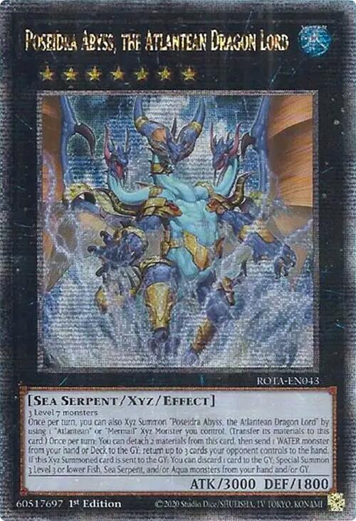 Poseidra Abyss, the Atlantean Dragon Lord (Quarter Century Secret Rare) [ROTA-EN043] Quarter Century Secret Rare | GnG Games