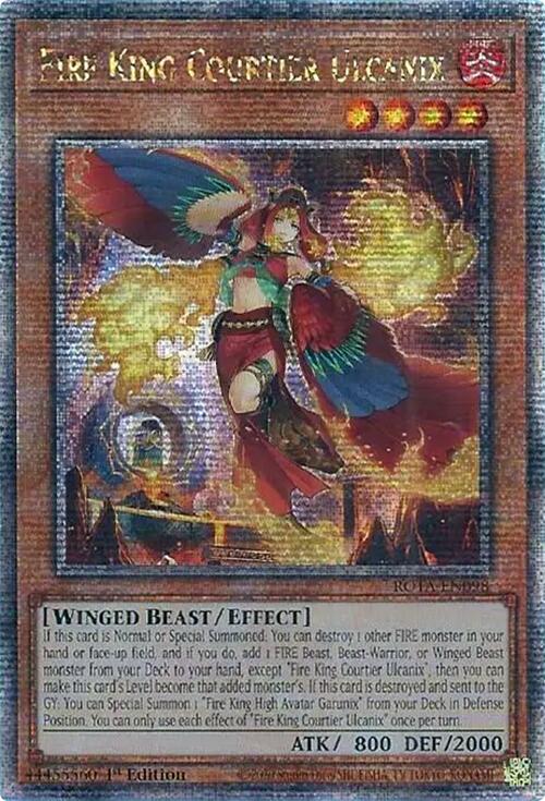 Fire King Courtier Ulcanix (Quarter Century Secret Rare) [ROTA-EN098] Quarter Century Secret Rare | GnG Games