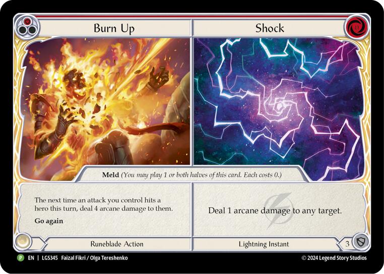 Burn Up // Shock [LGS345] (Promo)  Cold Foil | GnG Games