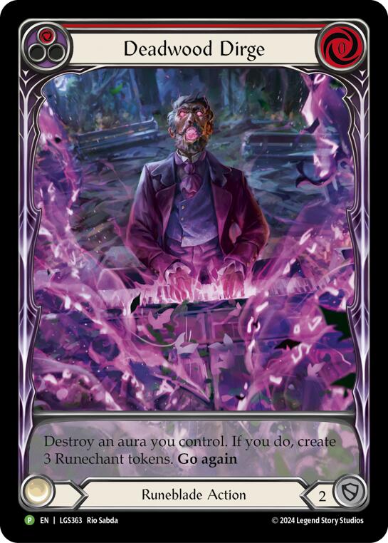 Deadwood Dirge (Red) (Extended Art) [LGS363] (Promo)  Rainbow Foil | GnG Games