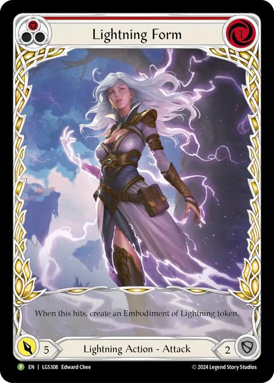 Lightning Form (Red) [LGS308] (Promo)  Rainbow Foil | GnG Games