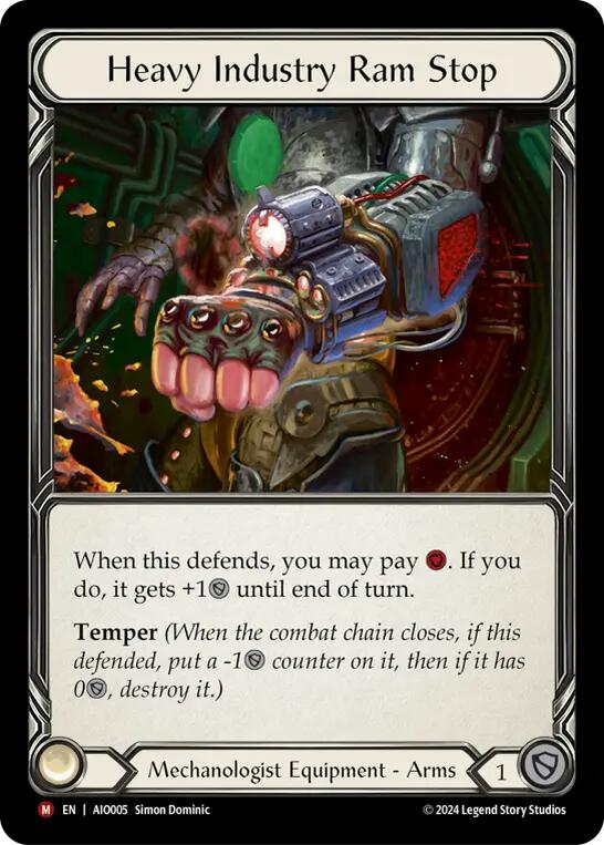 Heavy Industry Ram Stop [AIO005] (Armory Deck: Dash)  Rainbow Foil | GnG Games