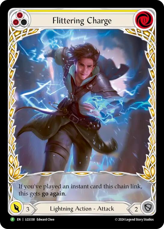 Flittering Charge (Yellow) (Extended Art) [LGS338] (Promo)  Rainbow Foil | GnG Games