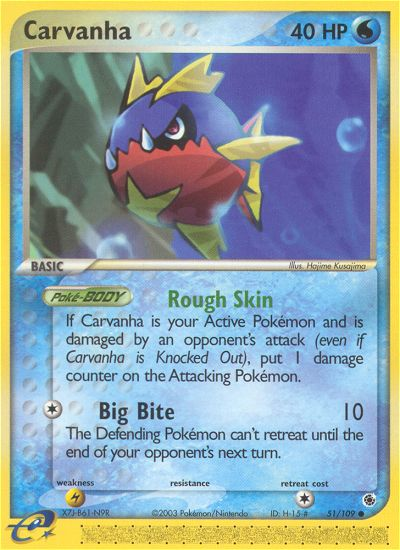 Carvanha (51/109) [EX: Ruby & Sapphire] | GnG Games