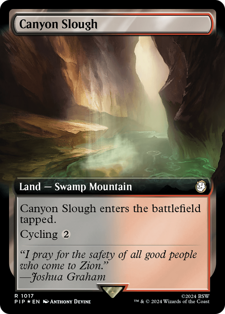 Canyon Slough (Extended Art) (Surge Foil) [Fallout] | GnG Games