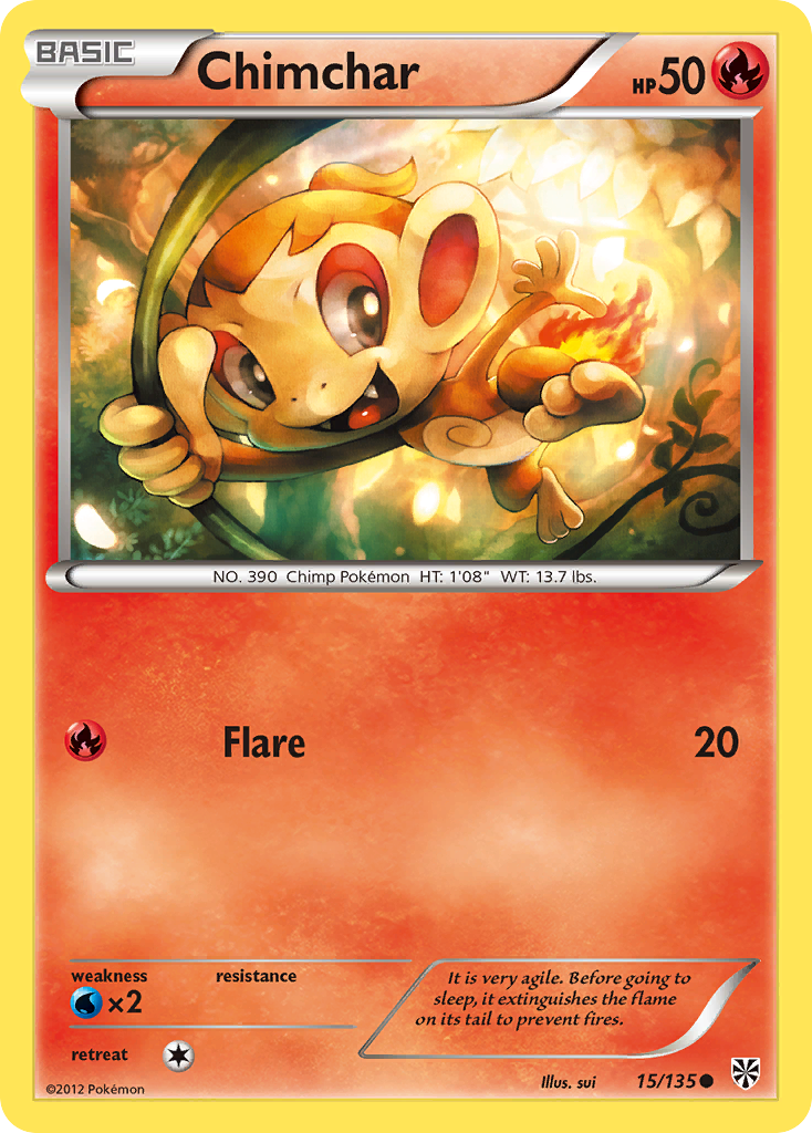 Chimchar (15/135) [Black & White: Plasma Storm] | GnG Games