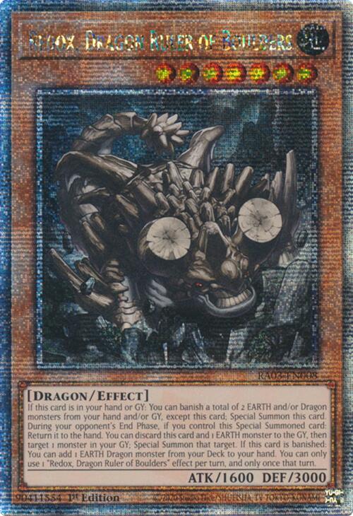 Redox, Dragon Ruler of Boulders (Quarter Century Secret Rare) [RA03-EN008] Quarter Century Secret Rare | GnG Games