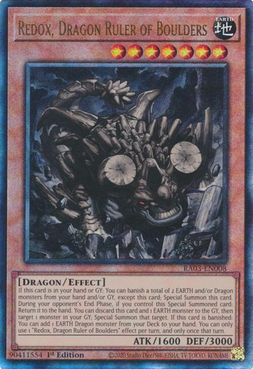 Redox, Dragon Ruler of Boulders (UTR) [RA03-EN008] Prismatic Ultimate Rare | GnG Games