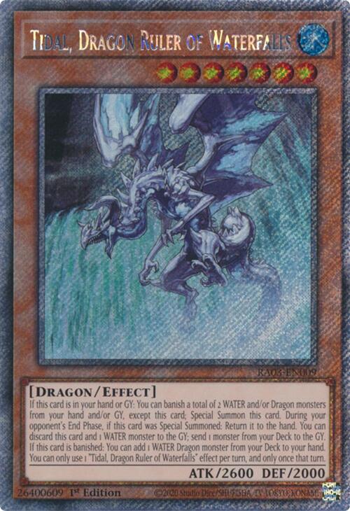 Tidal, Dragon Ruler of Waterfalls (Platinum Secret Rare) [RA03-EN009] Platinum Secret Rare | GnG Games