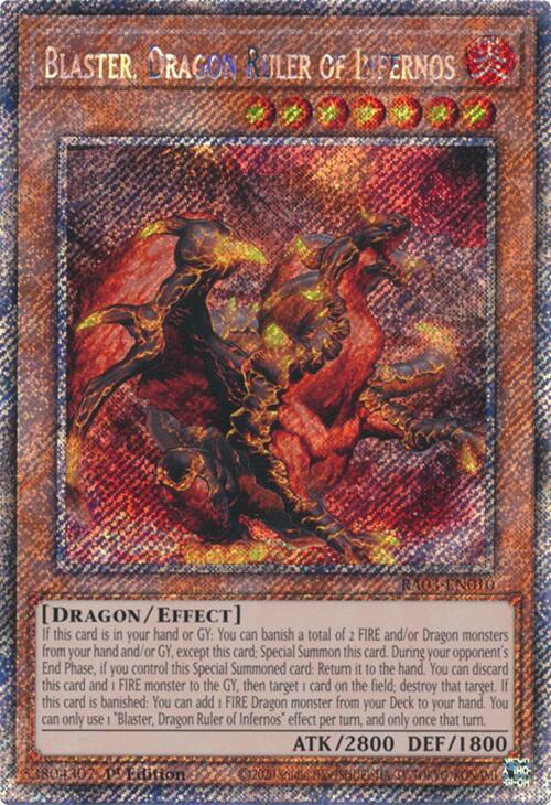 Blaster, Dragon Ruler of Infernos (Platinum Secret Rare) [RA03-EN010] Platinum Secret Rare | GnG Games