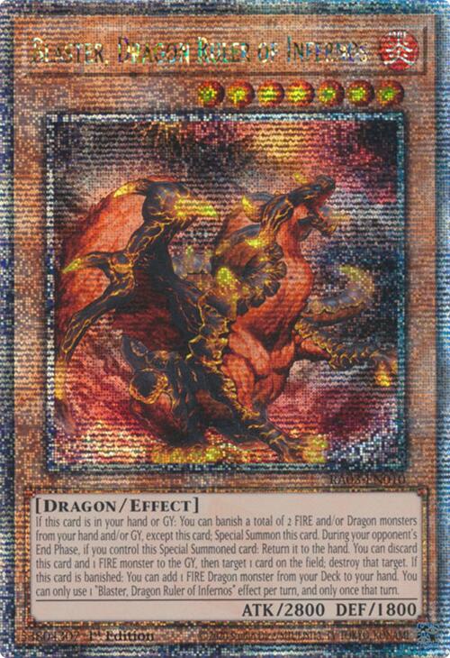 Blaster, Dragon Ruler of Infernos (Quarter Century Secret Rare) [RA03-EN010] Quarter Century Secret Rare | GnG Games