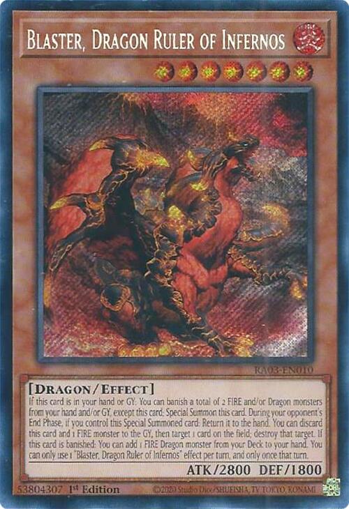 Blaster, Dragon Ruler of Infernos (Secret Rare) [RA03-EN010] Secret Rare | GnG Games