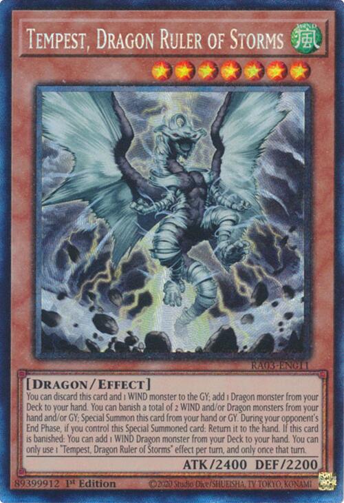 Tempest, Dragon Ruler of Storms (CR) [RA03-EN011] Prismatic Collector's Rare | GnG Games