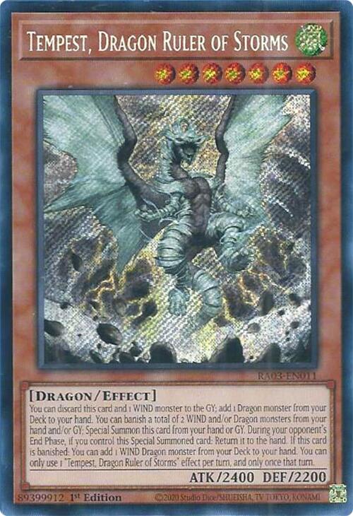 Tempest, Dragon Ruler of Storms (Secret Rare) [RA03-EN011] Secret Rare | GnG Games