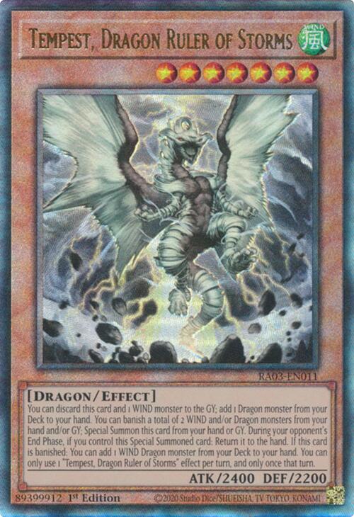 Tempest, Dragon Ruler of Storms (UTR) [RA03-EN011] Prismatic Ultimate Rare | GnG Games