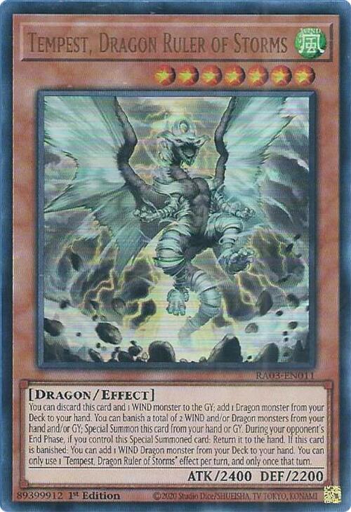 Tempest, Dragon Ruler of Storms (UR) [RA03-EN011] Ultra Rare | GnG Games