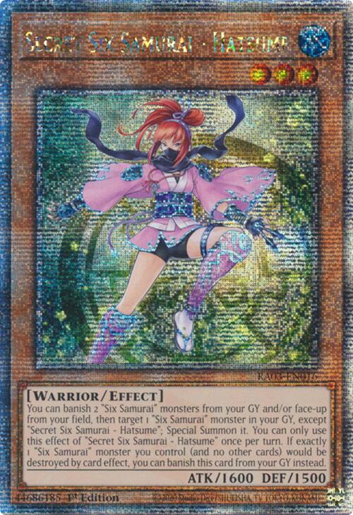 Secret Six Samurai - Hatsume (Quarter Century Secret Rare) [RA03-EN016] Quarter Century Secret Rare | GnG Games