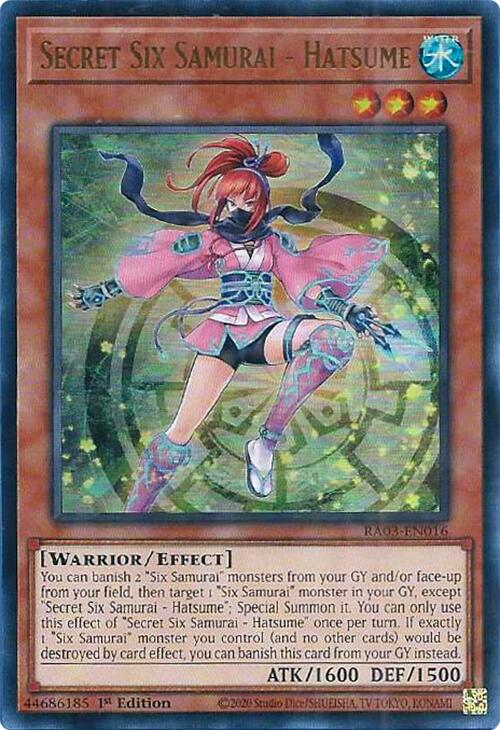 Secret Six Samurai - Hatsume (UR) [RA03-EN016] Ultra Rare | GnG Games