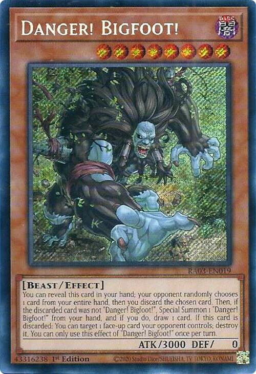 Danger! Bigfoot! (Secret Rare) [RA03-EN019] Secret Rare | GnG Games