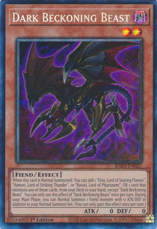 Dark Beckoning Beast (CR) [RA03-EN027] Prismatic Collector's Rare | GnG Games