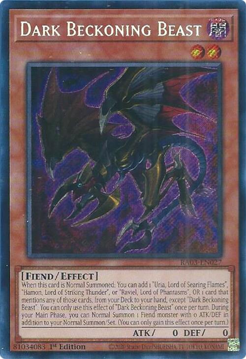 Dark Beckoning Beast (Secret Rare) [RA03-EN027] Secret Rare | GnG Games