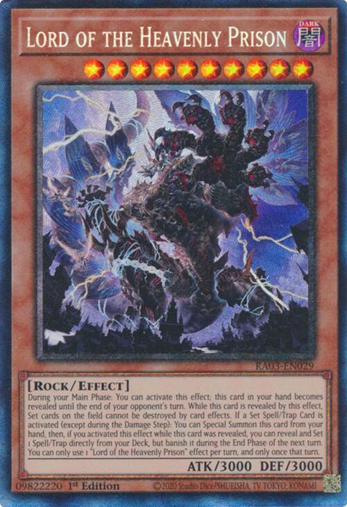 Lord of the Heavenly Prison (CR) [RA03-EN029] Prismatic Collector's Rare | GnG Games