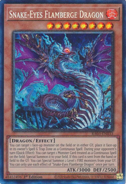 Snake-Eyes Flamberge Dragon (CR) [RA03-EN033] Prismatic Collector's Rare | GnG Games