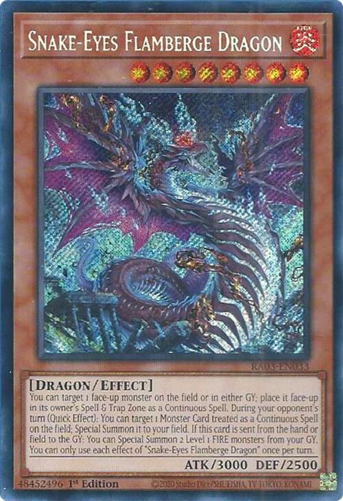 Snake-Eyes Flamberge Dragon (Secret Rare) [RA03-EN033] Secret Rare | GnG Games
