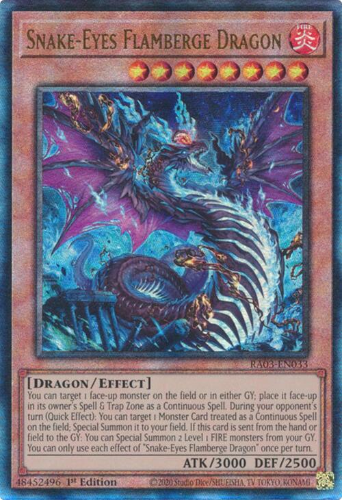 Snake-Eyes Flamberge Dragon (UTR) [RA03-EN033] Prismatic Ultimate Rare | GnG Games