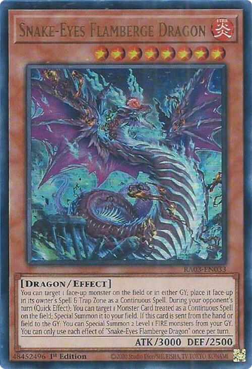 Snake-Eyes Flamberge Dragon (UR) [RA03-EN033] Ultra Rare | GnG Games